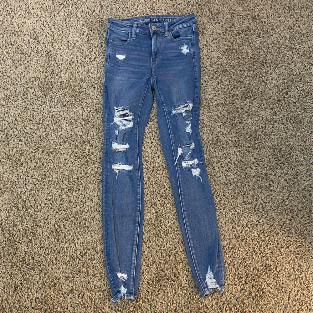 American Eagle Skinny Ripped Jeans